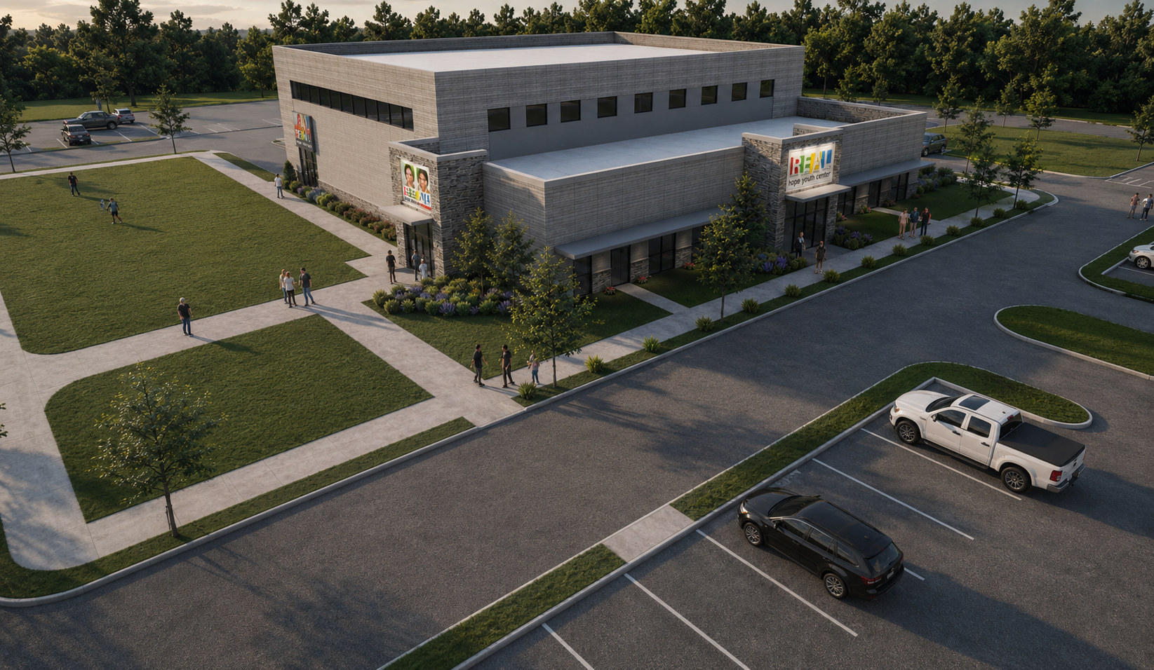 Real Hope Youth Center aerial rendering