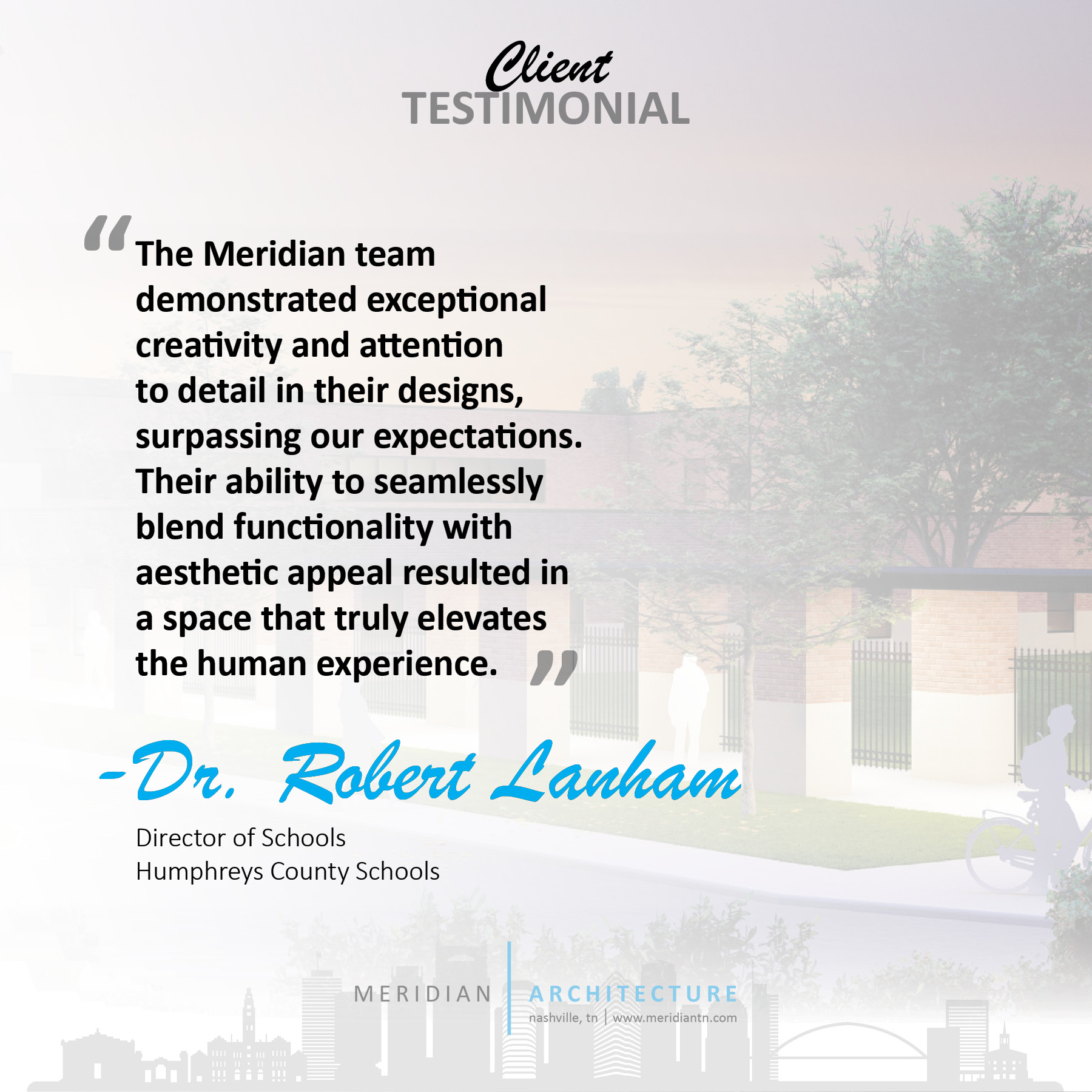 Client testimonial